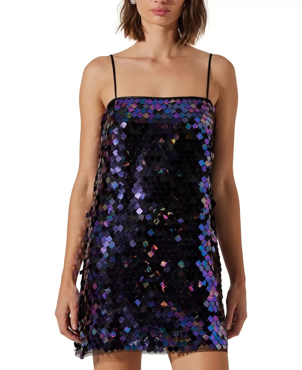ASTR the Label Women's Porsche Sleeveless Sequin Mini Dress size small